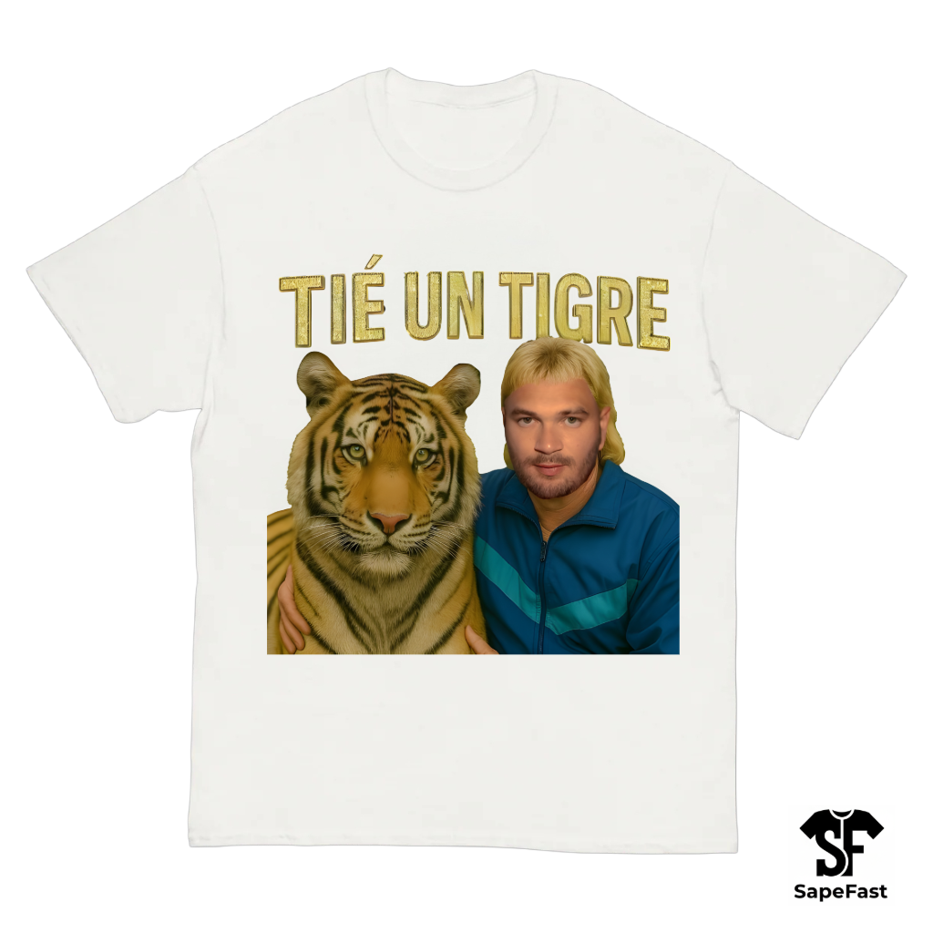 T-Shirt Tié Un Tigre Jul blanc