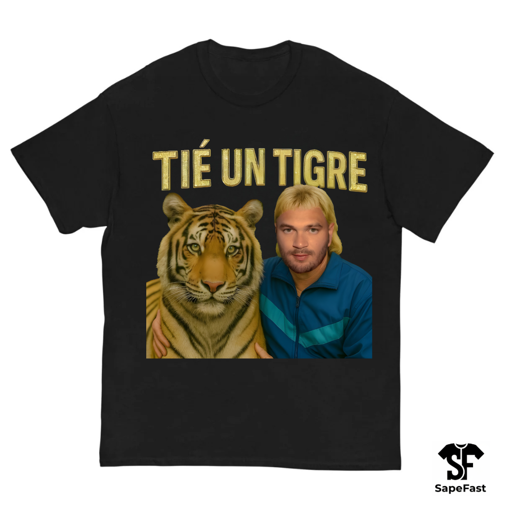 T-Shirt Tié Un Tigre Jul blanc