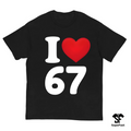 T-shirt I love 67 meme Noir